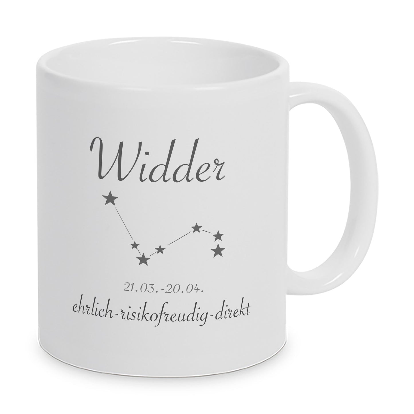 Bandneu ! Sichere dir jetzt für dich selbst oder als Geschenk die einzigartige Sternzeichen Widder Tasse von TassenKing.com