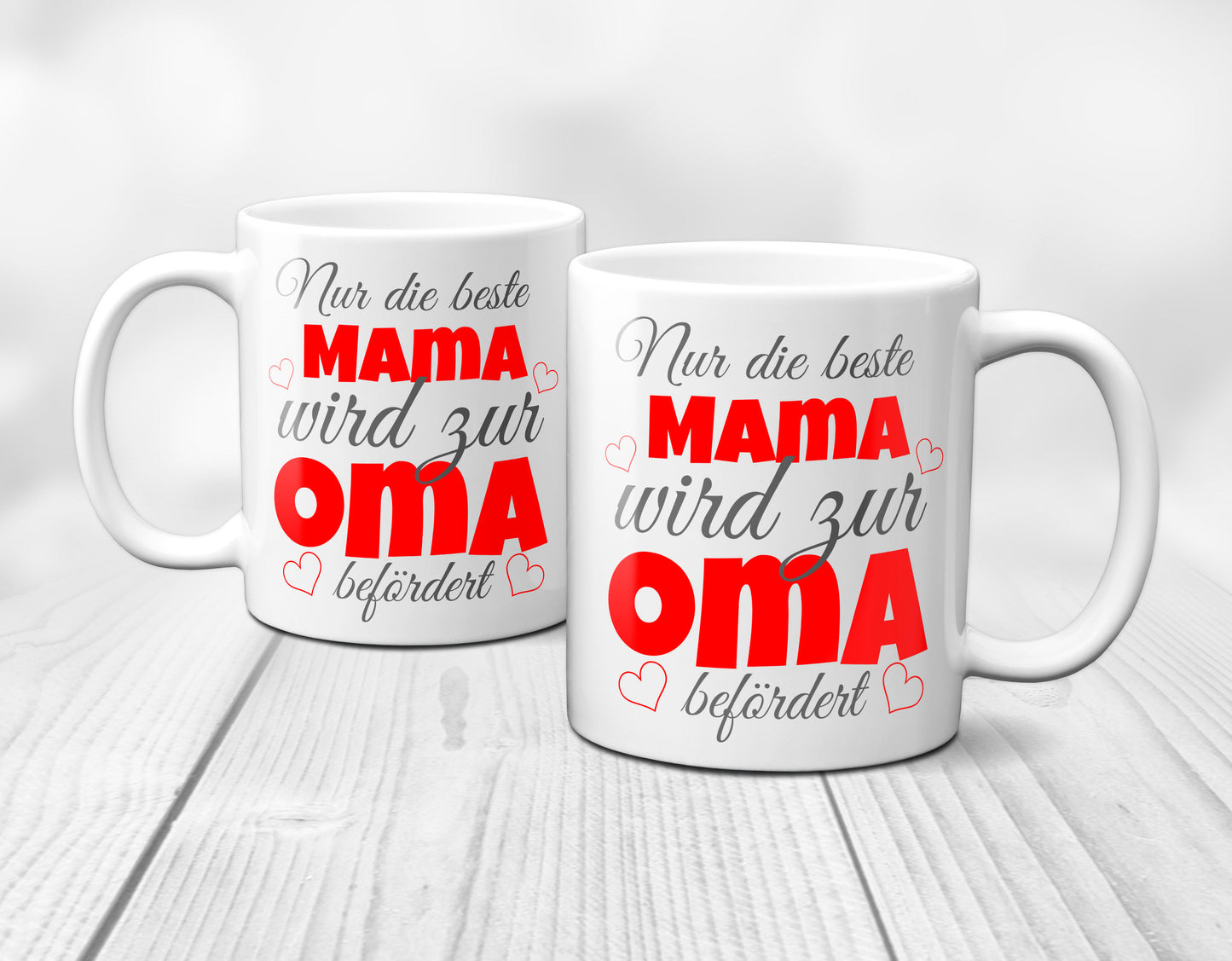 Nur die beste Mama wird zur Oma befördert - Tasse, Kaffeetasse, Geschenk, Mutter, Oma, Mama, nachwuchs