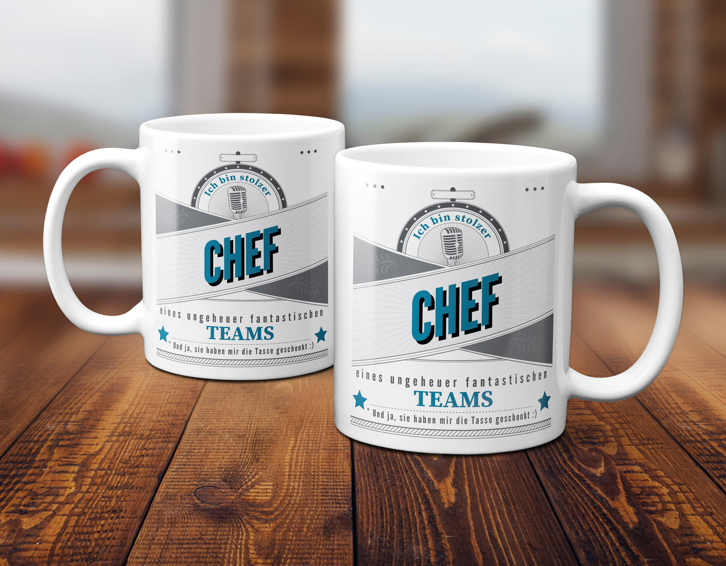 Stolzer Chef eines fantastischen Teams