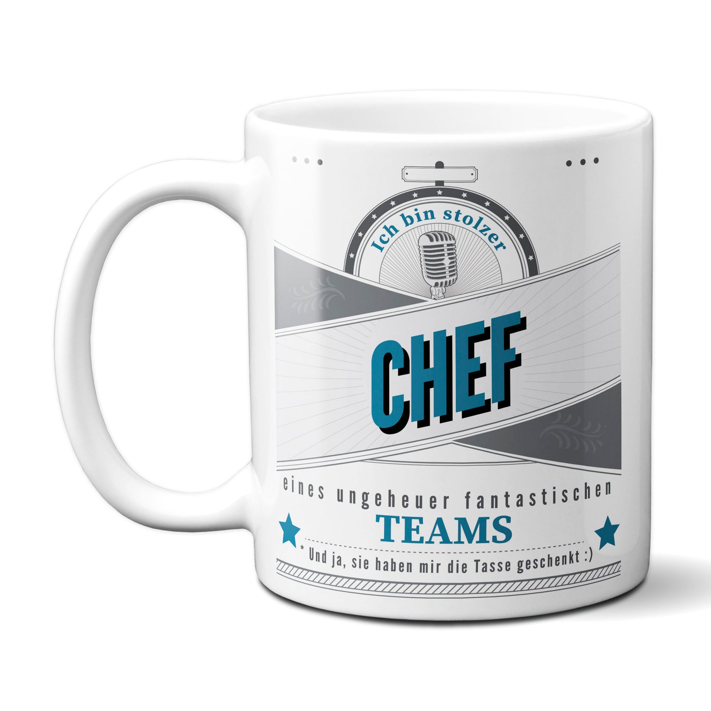 Stolzer Chef eines fantastischen Teams