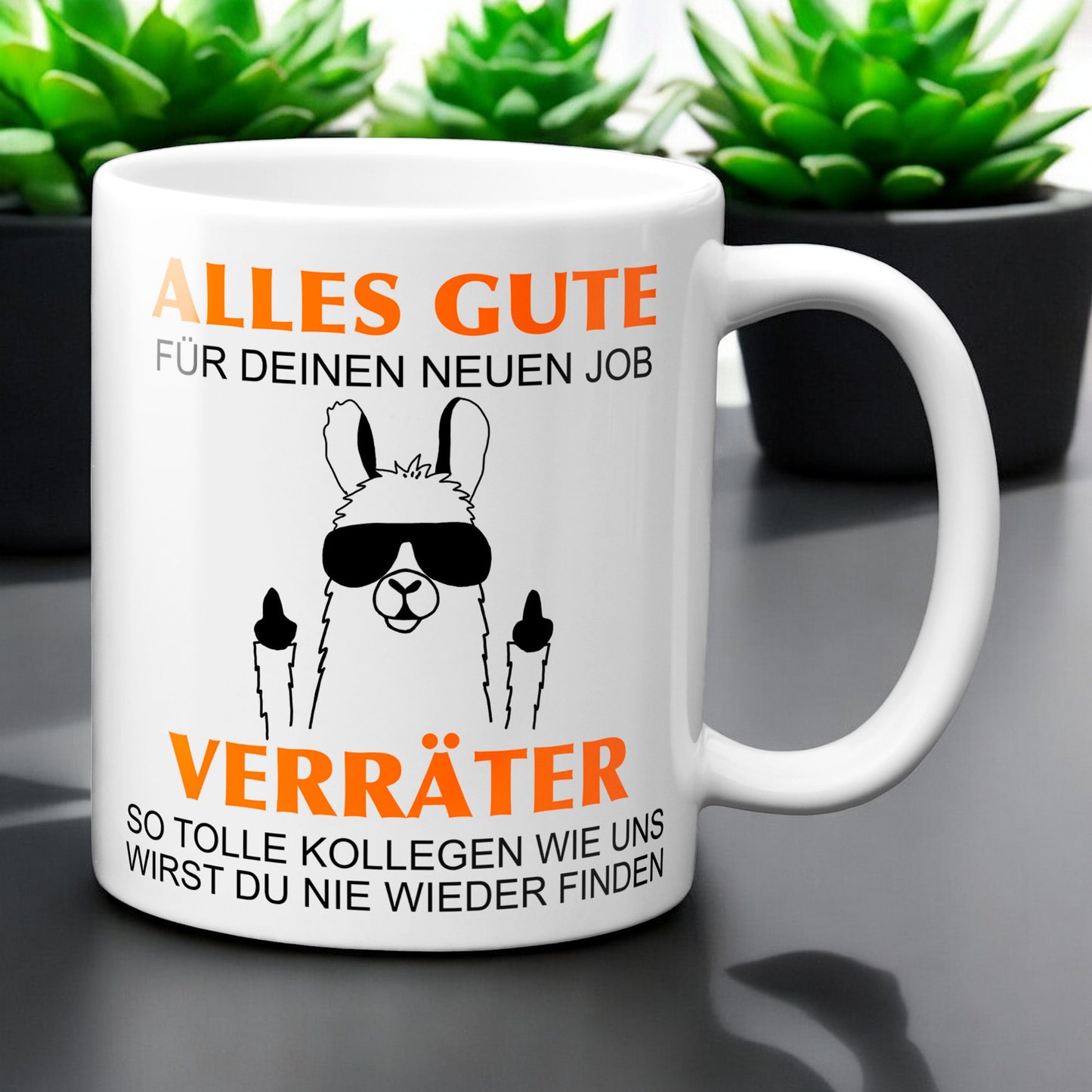 Alles Gute für Deinen neuen Job. Du Verräter! - Lama / Weiß