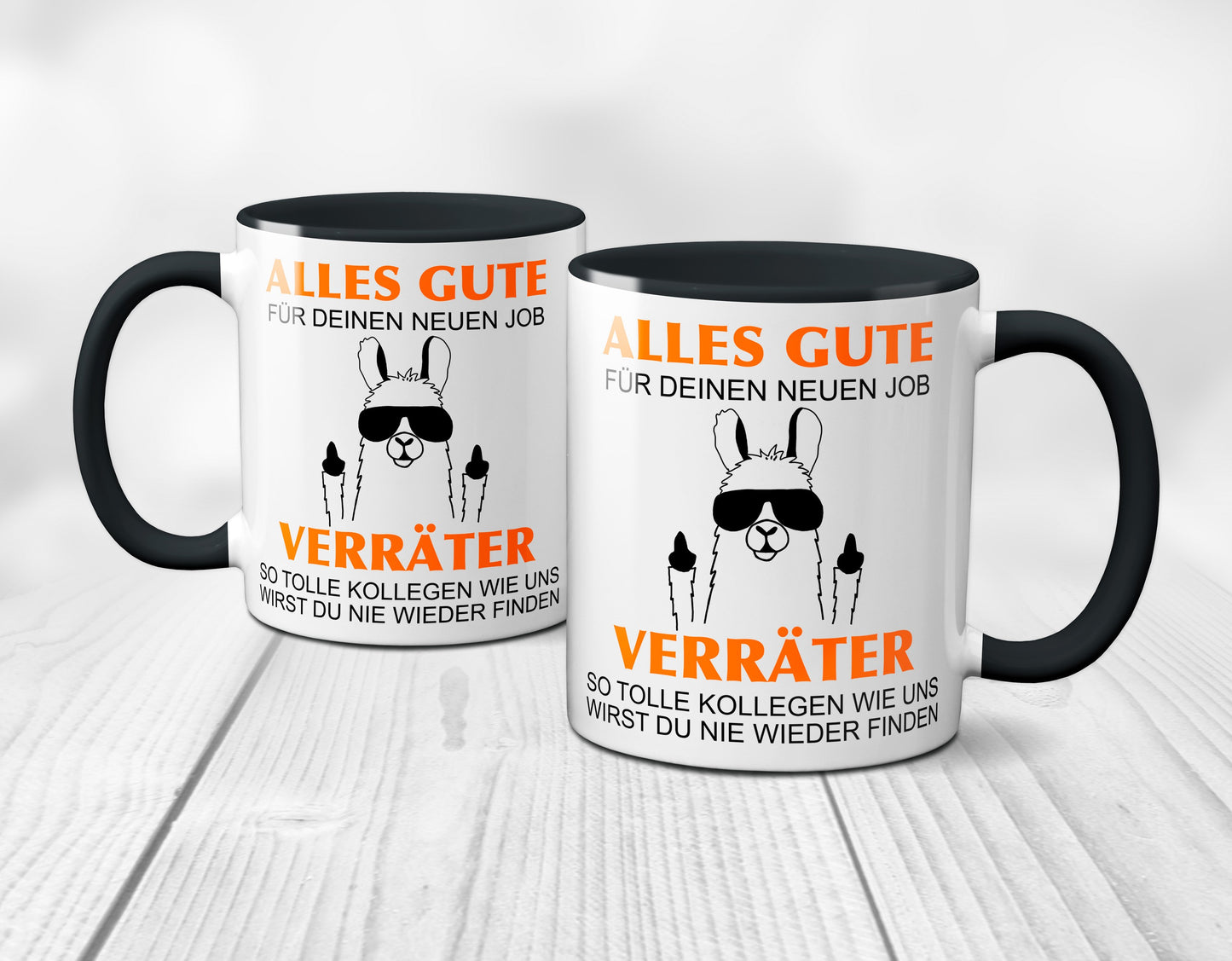 Alles Gute für Deinen neuen Job. Du Verräter! - Lama / Schwarz