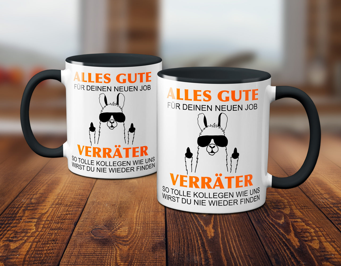 Alles Gute für Deinen neuen Job. Du Verräter! - Lama / Schwarz