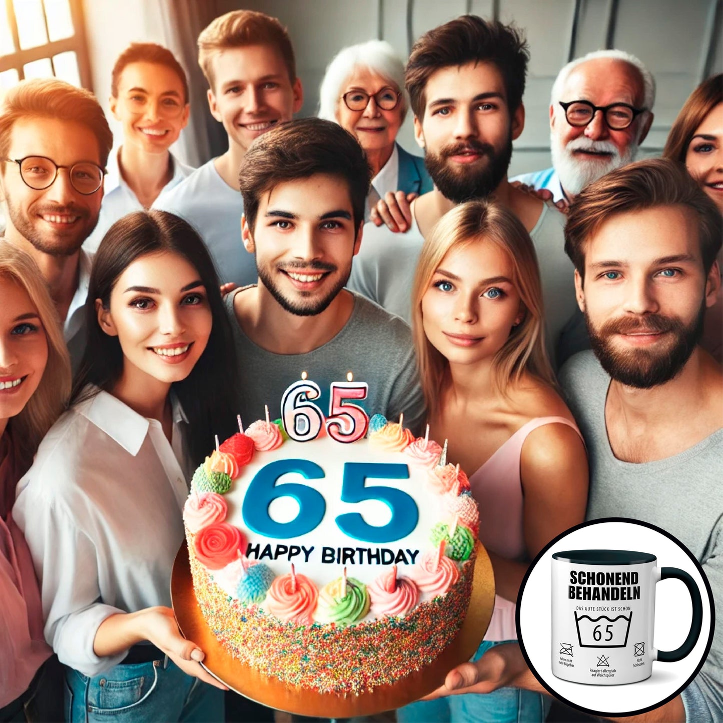 Schonend behandeln. Das gute Stück ist schon 65. - schwarz