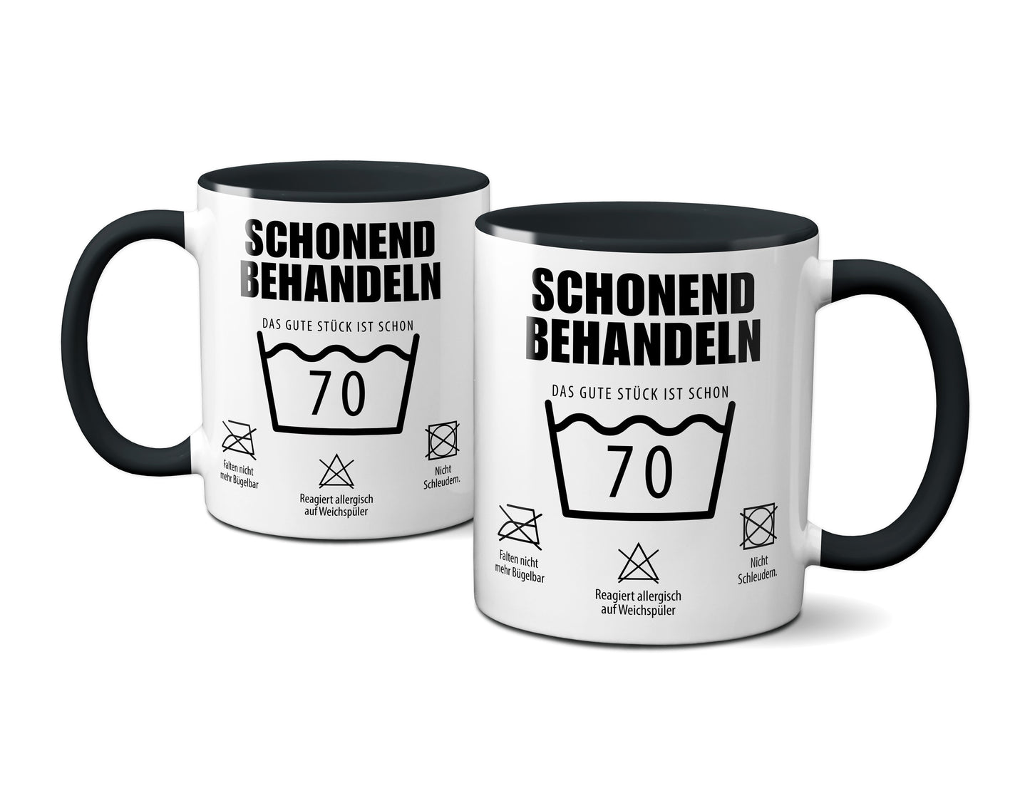 Schonend behandeln. Das gute Stück ist schon 70. - schwarz