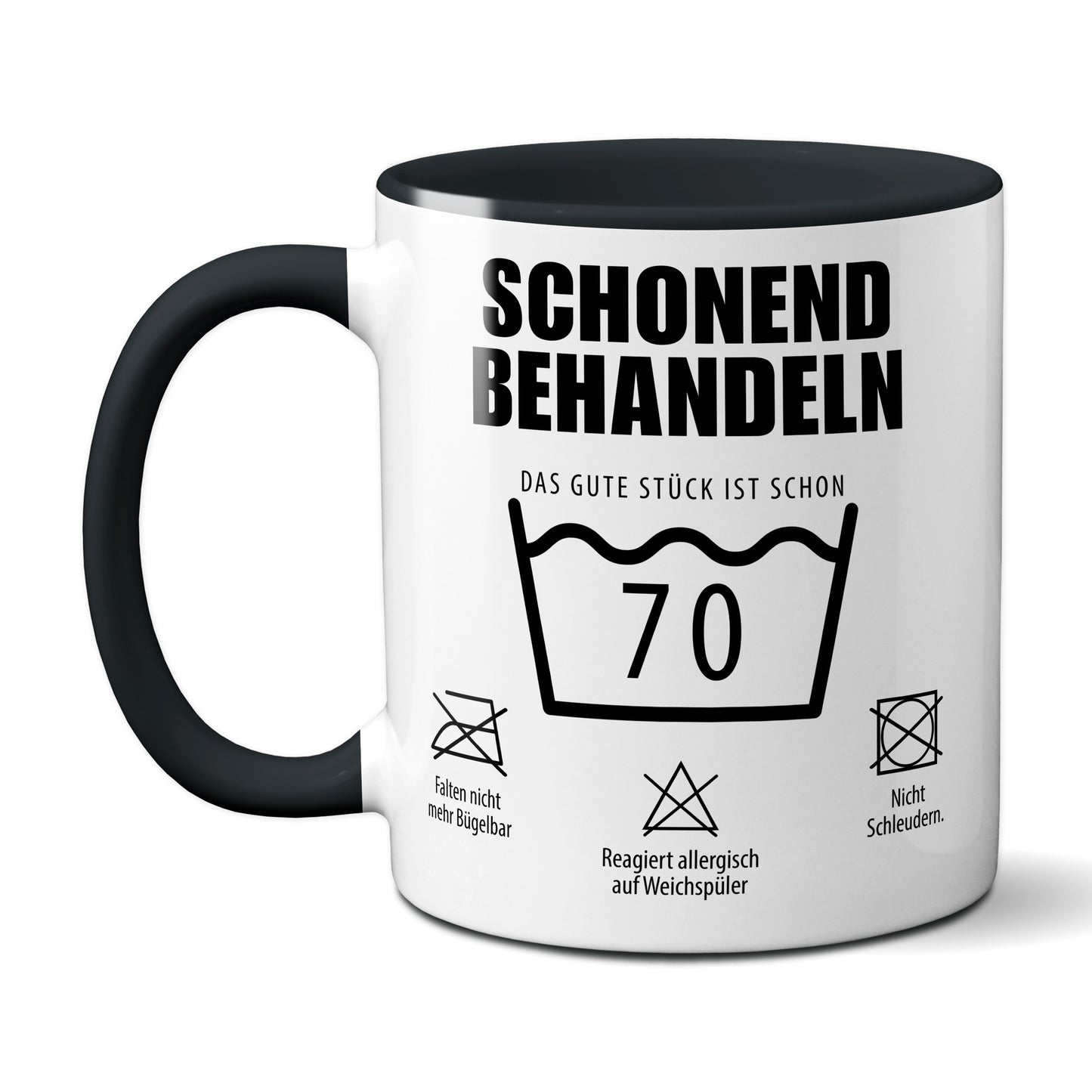 Schonend behandeln. Das gute Stück ist schon 70. - schwarz