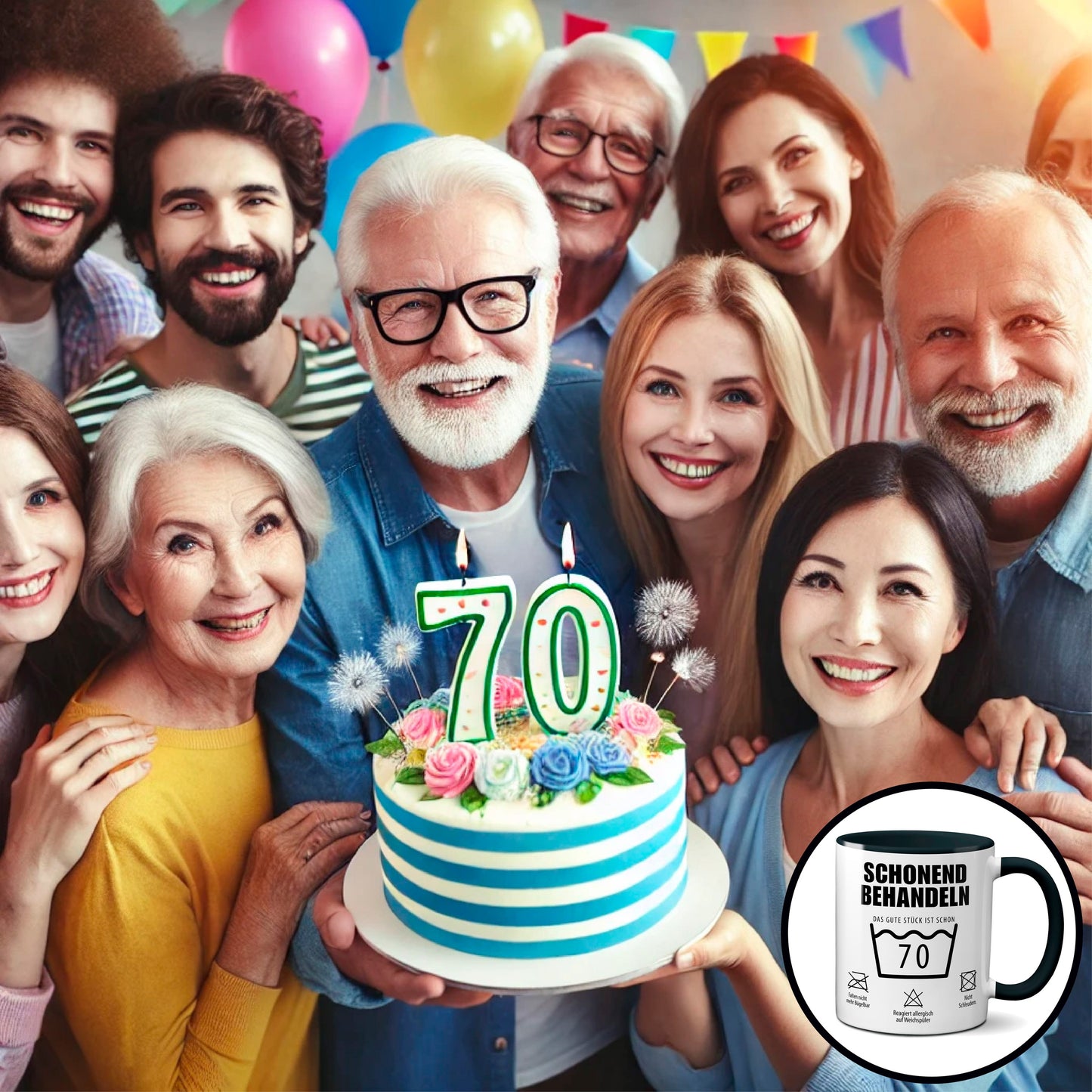 Schonend behandeln. Das gute Stück ist schon 70. - schwarz