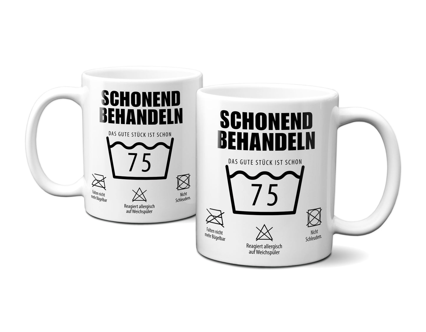 Schonend behandeln. Das gute Stück ist schon 75.