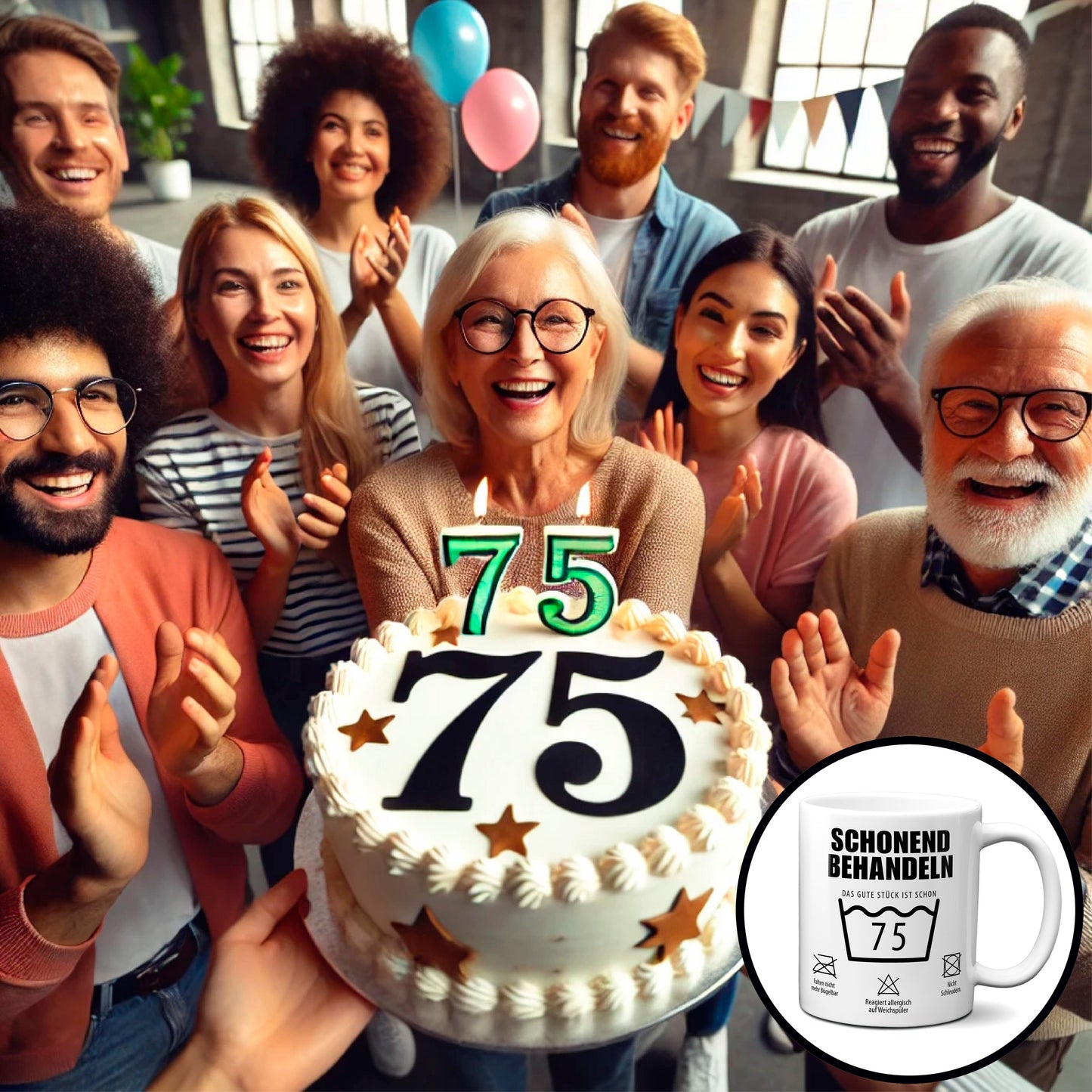 Schonend behandeln. Das gute Stück ist schon 75.