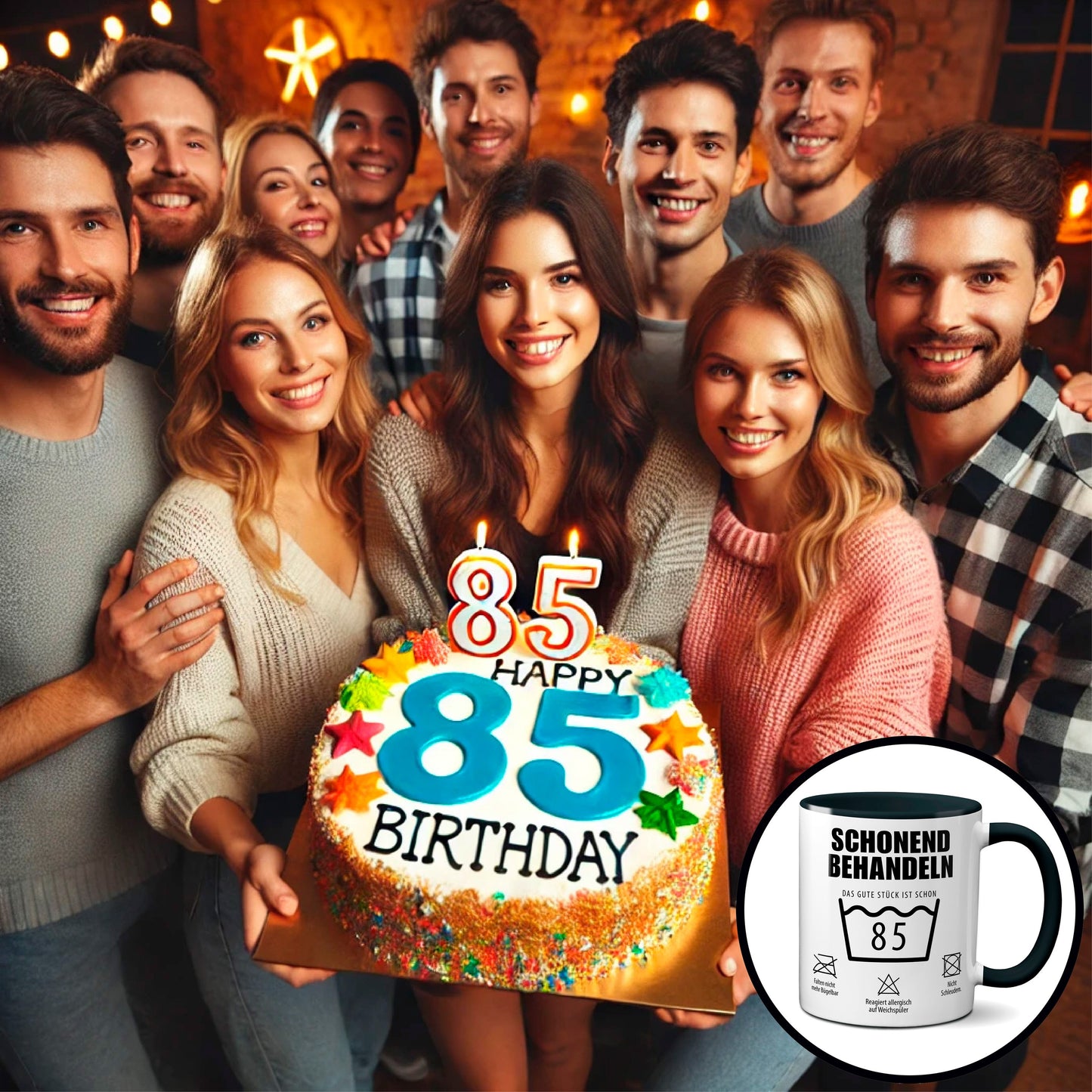 Schonend behandeln. Das gute Stück ist schon 85. - schwarz