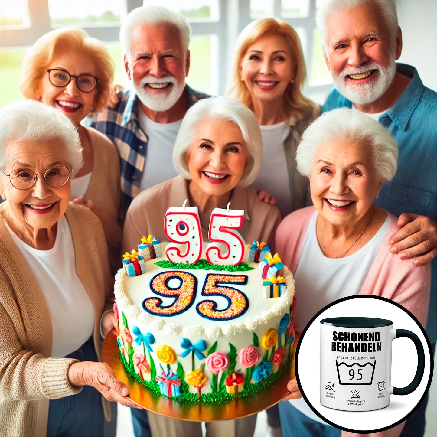 Schonend behandeln. Das gute Stück ist schon 95. - schwarz