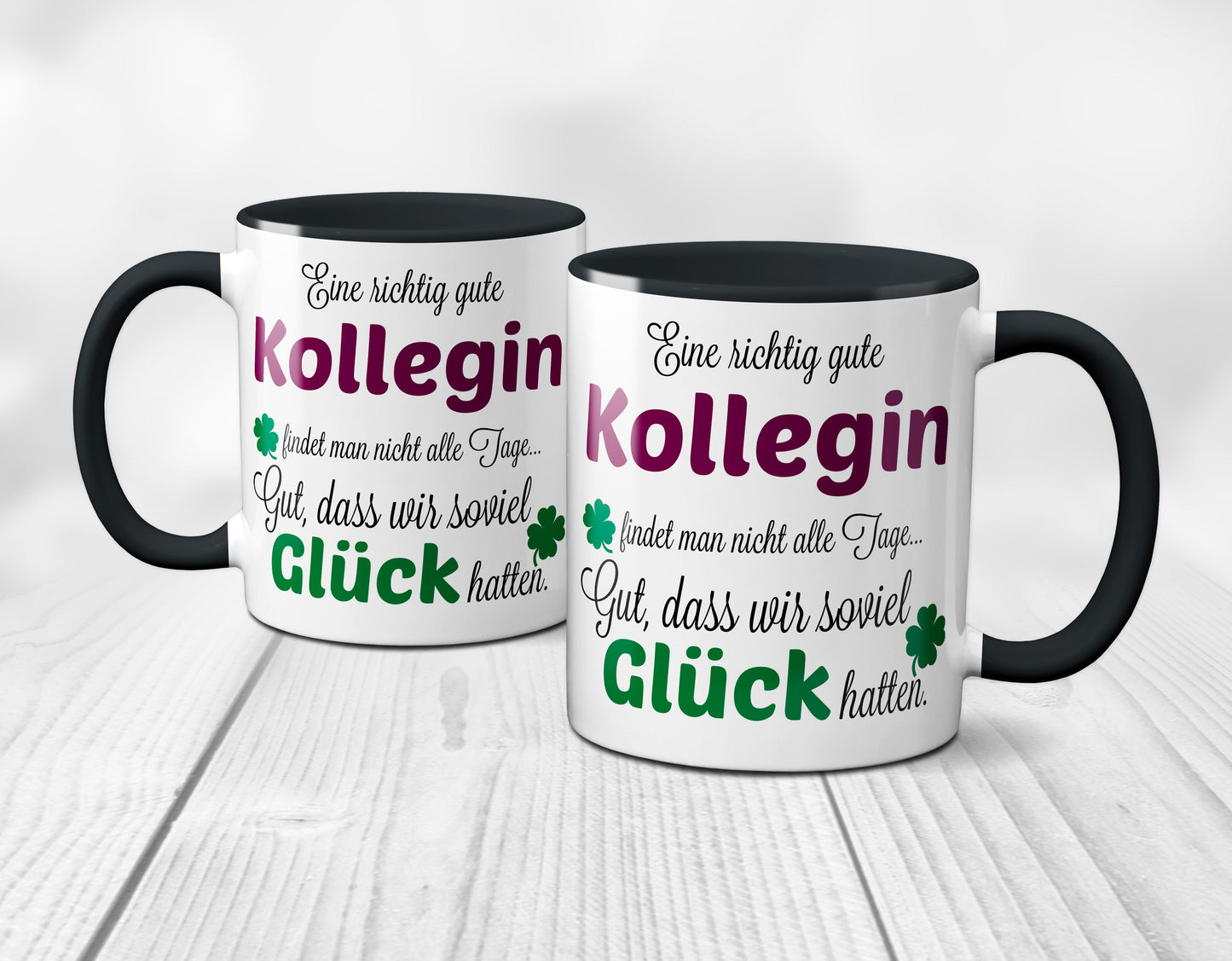 Eine gute Kollegin... - Tasse - Kaffeebecher - Geschenk / Schwarz