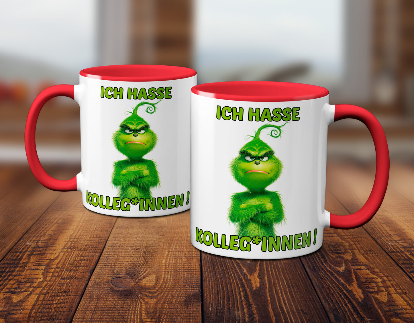 Weihnachten "Hasse Kolleg*innen" - lustig - Tasse - Kaffeebecher (rot)