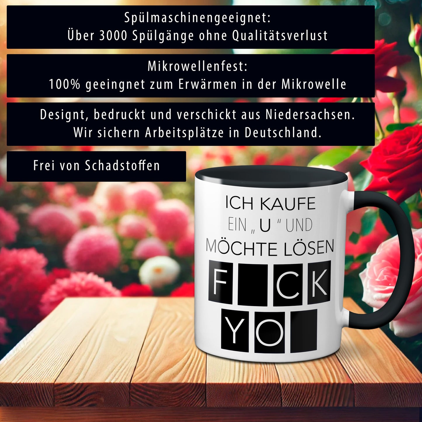 Ich kaufe ein U und möchte lösen - Fuck You (schwarz)