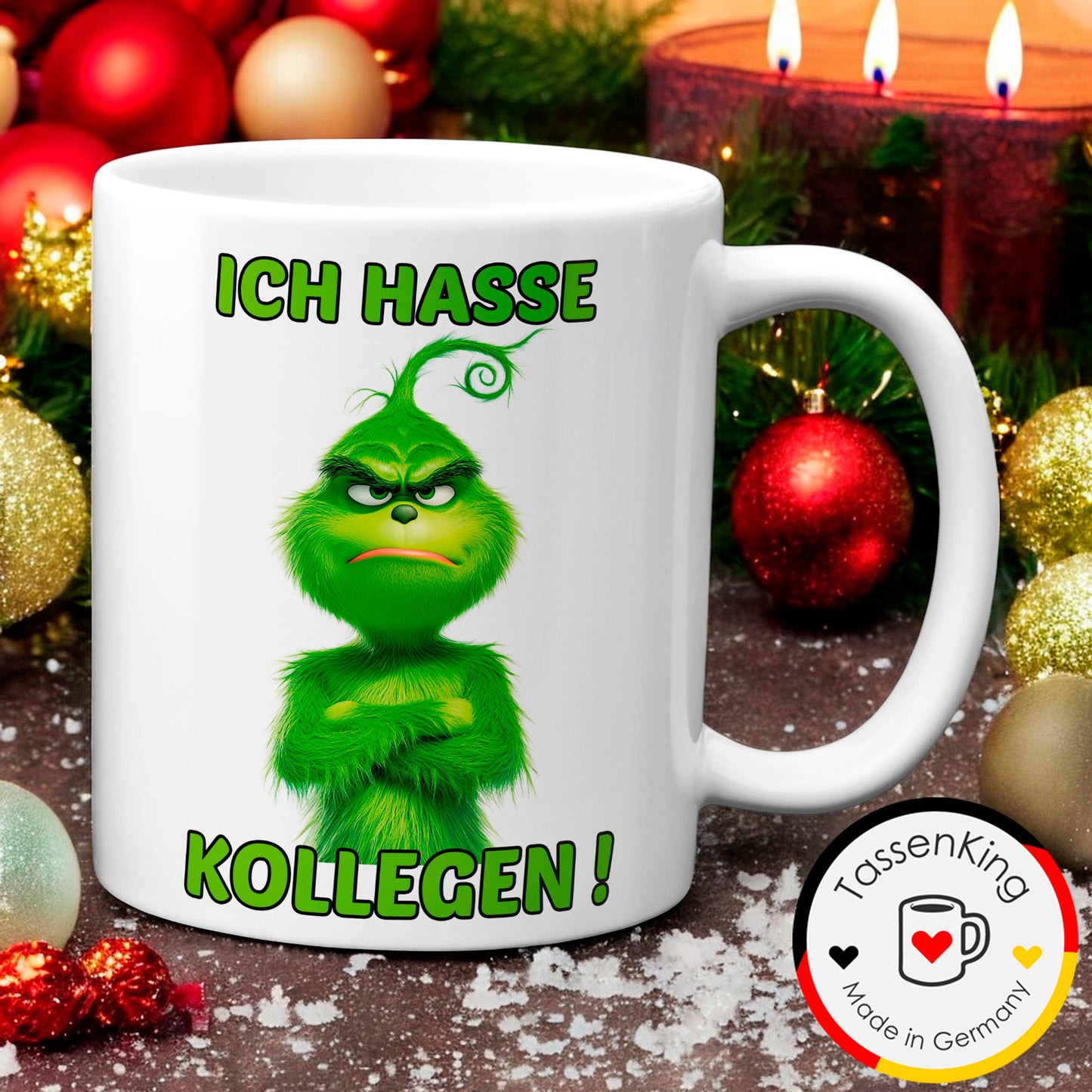 Weihnachten "Hasse Kollegen" - lustig - Tasse - Kaffeebecher (Weiß)