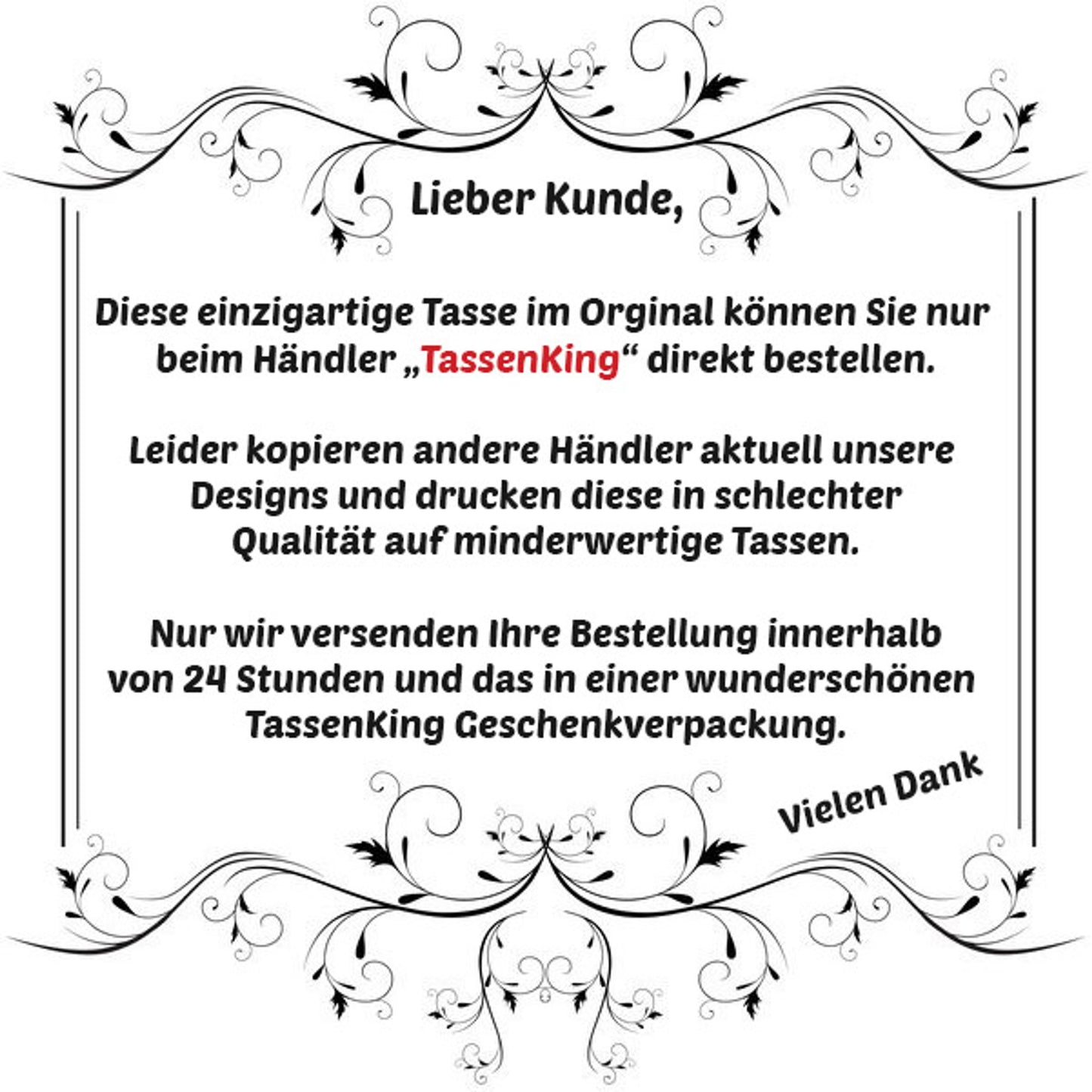 N´Scheiss muss ich - Tasse