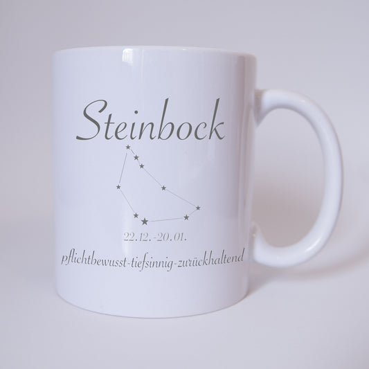 Bandneu ! Sichere dir jetzt für dich selbst oder als Geschenk die einzigartige Sternzeichen Steinbock Tasse von TassenKing.com