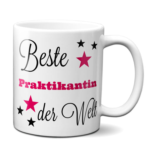 Beste Praktikantin der Welt - Tasse, Kaffeetasse, Geschenk, Geschenkidee, Firma, Büro, 