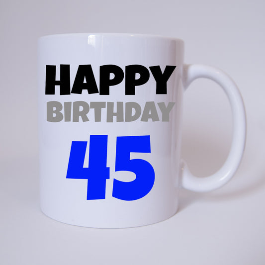 Happy Birthday 45 - Tasse