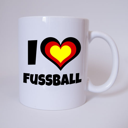 I Love Fussball - Deutschland - Fussball - Tasse - Fan Tasse