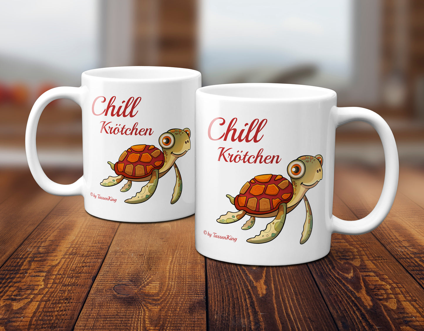Chill Krötchen / Kaffeetasse mit süßer Schildkröte