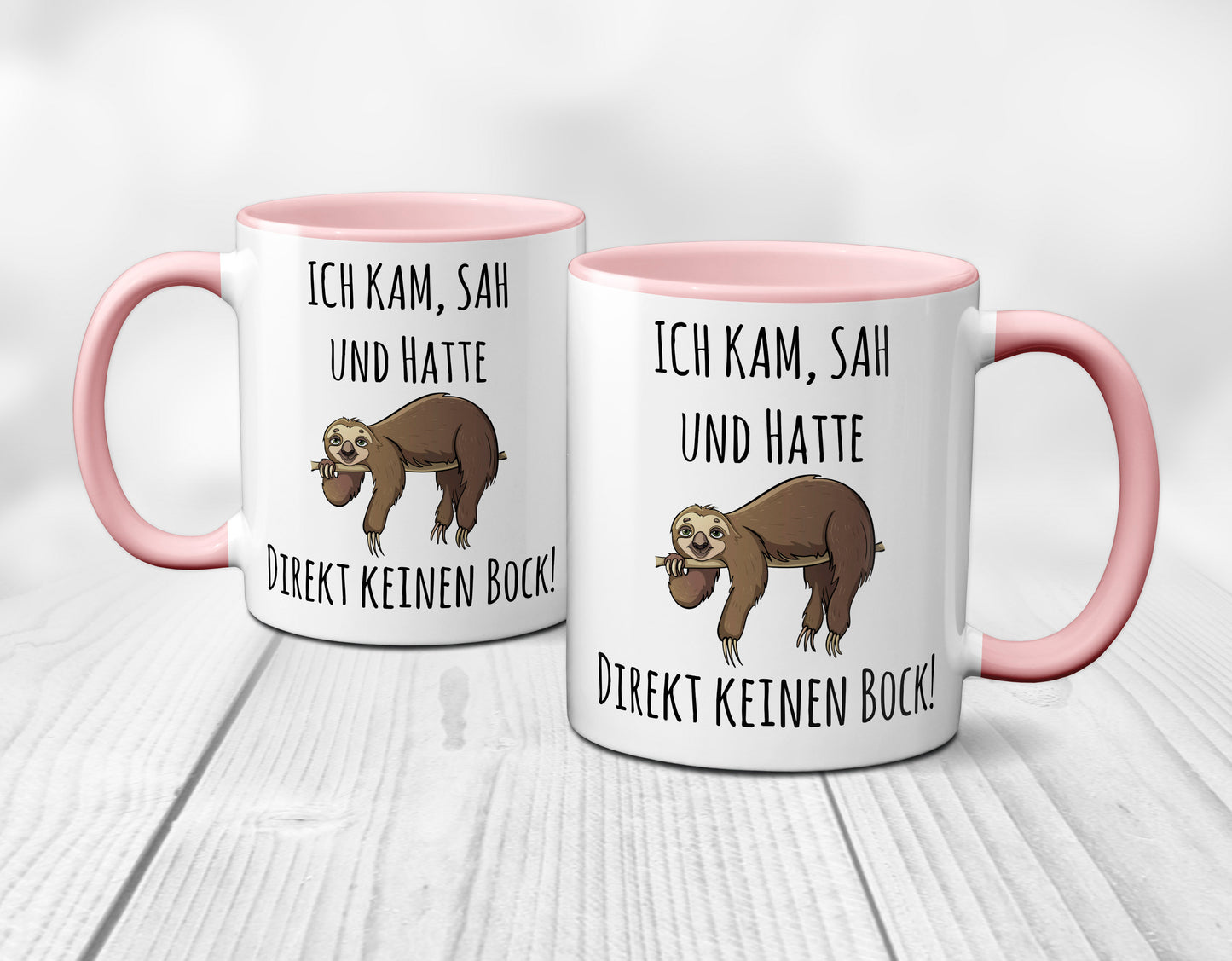 ICH KAM, SAH UND HATTE DIREKT KEINEN BOCK! Tasse Rosa