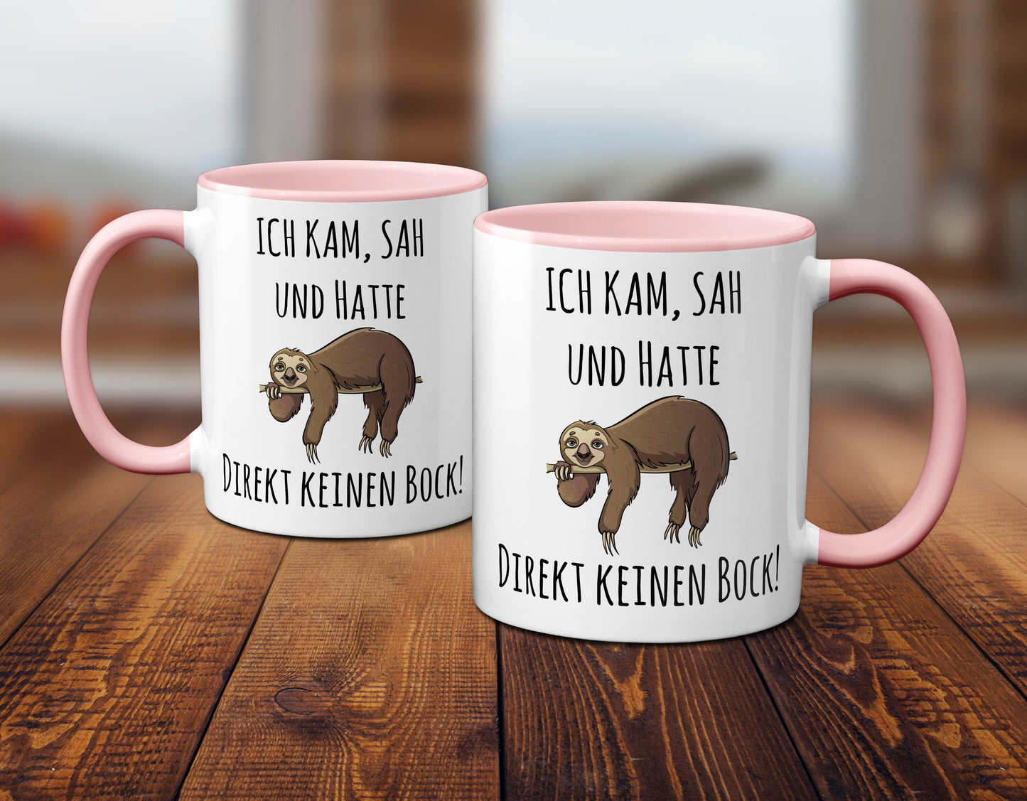 ICH KAM, SAH UND HATTE DIREKT KEINEN BOCK! Tasse Rosa