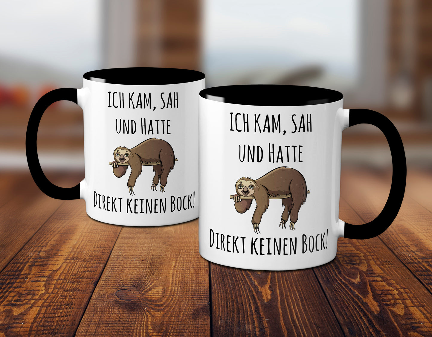 ICH KAM, SAH UND HATTE DIREKT KEINEN BOCK! Tasse Schwarz