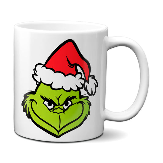 Weihnachten Grinch Gesicht - lustig - Tasse - Kaffeebecher