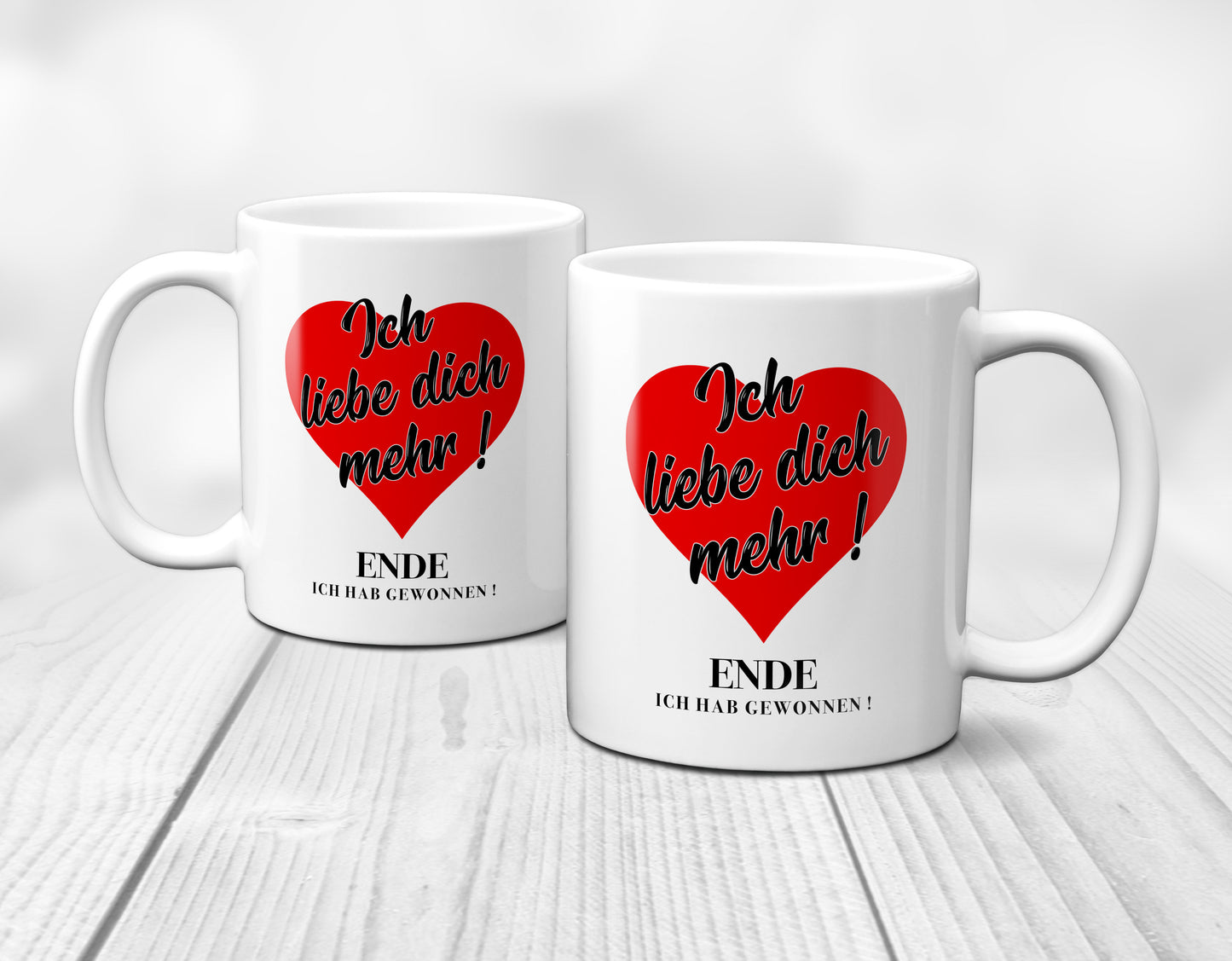 Ich liebe dich mehr ! Ende, ich hab gewonnen - Tasse - Kaffeebecher