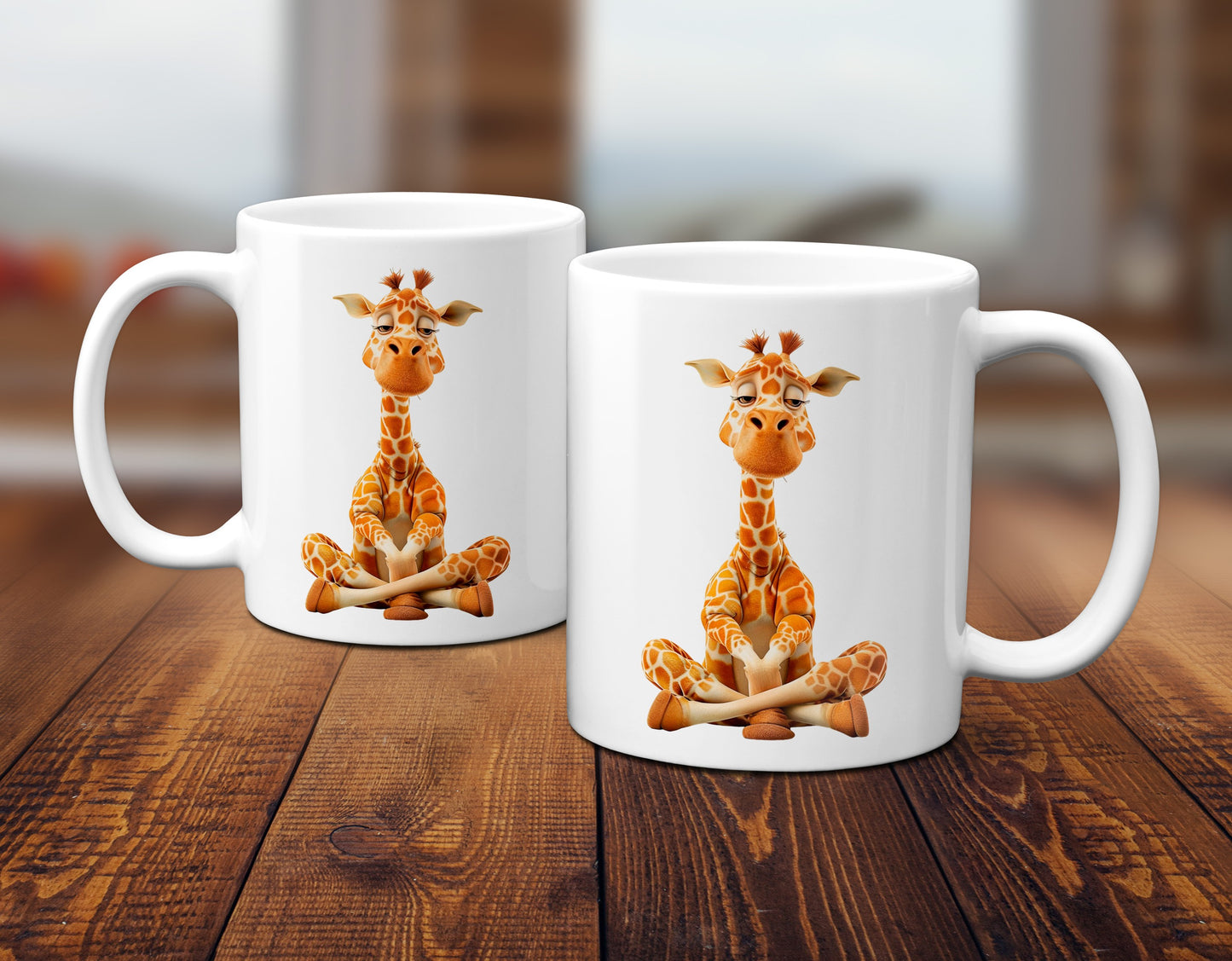 Süße Giraffe mit entspanntem Blick