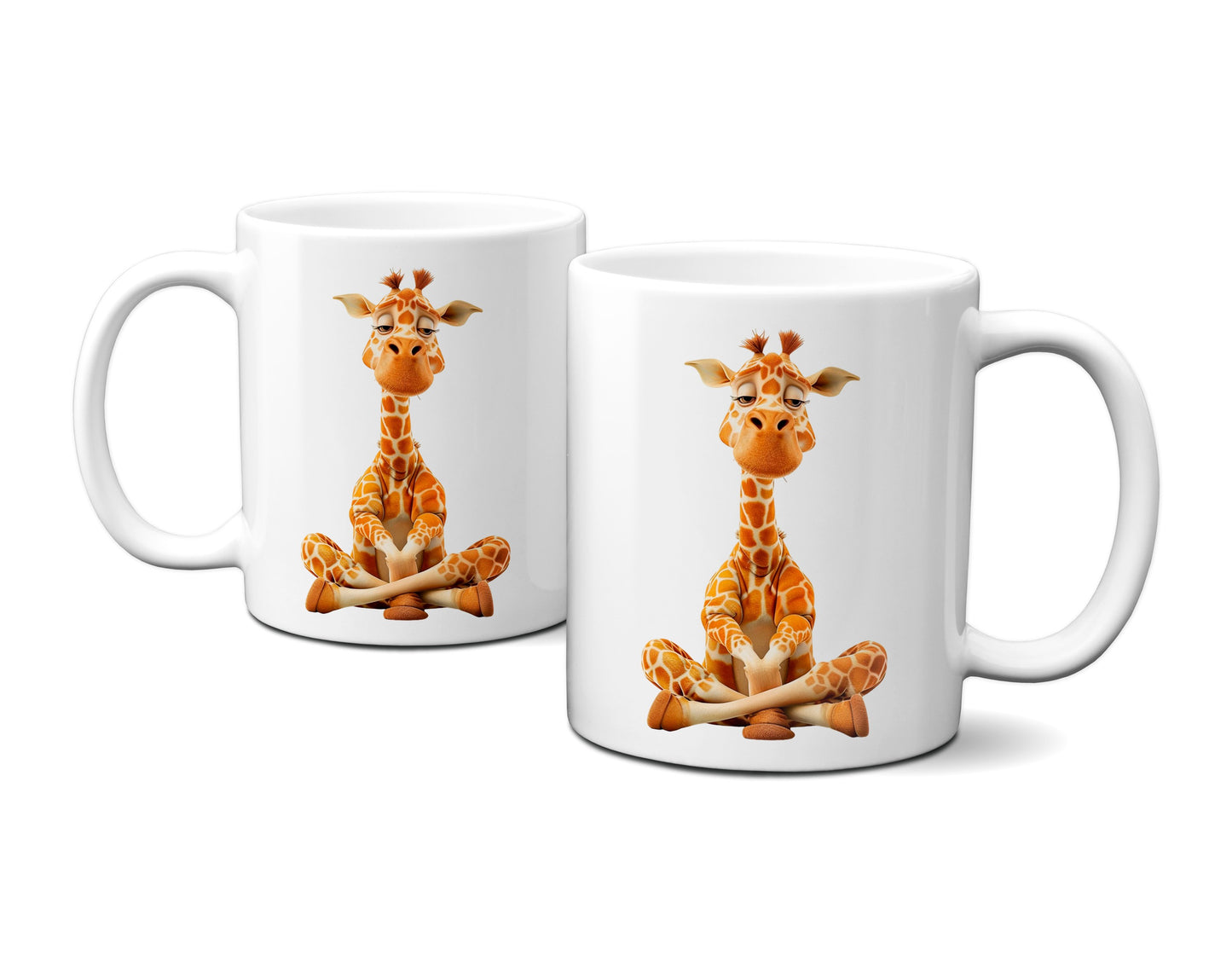 Süße Giraffe mit entspanntem Blick