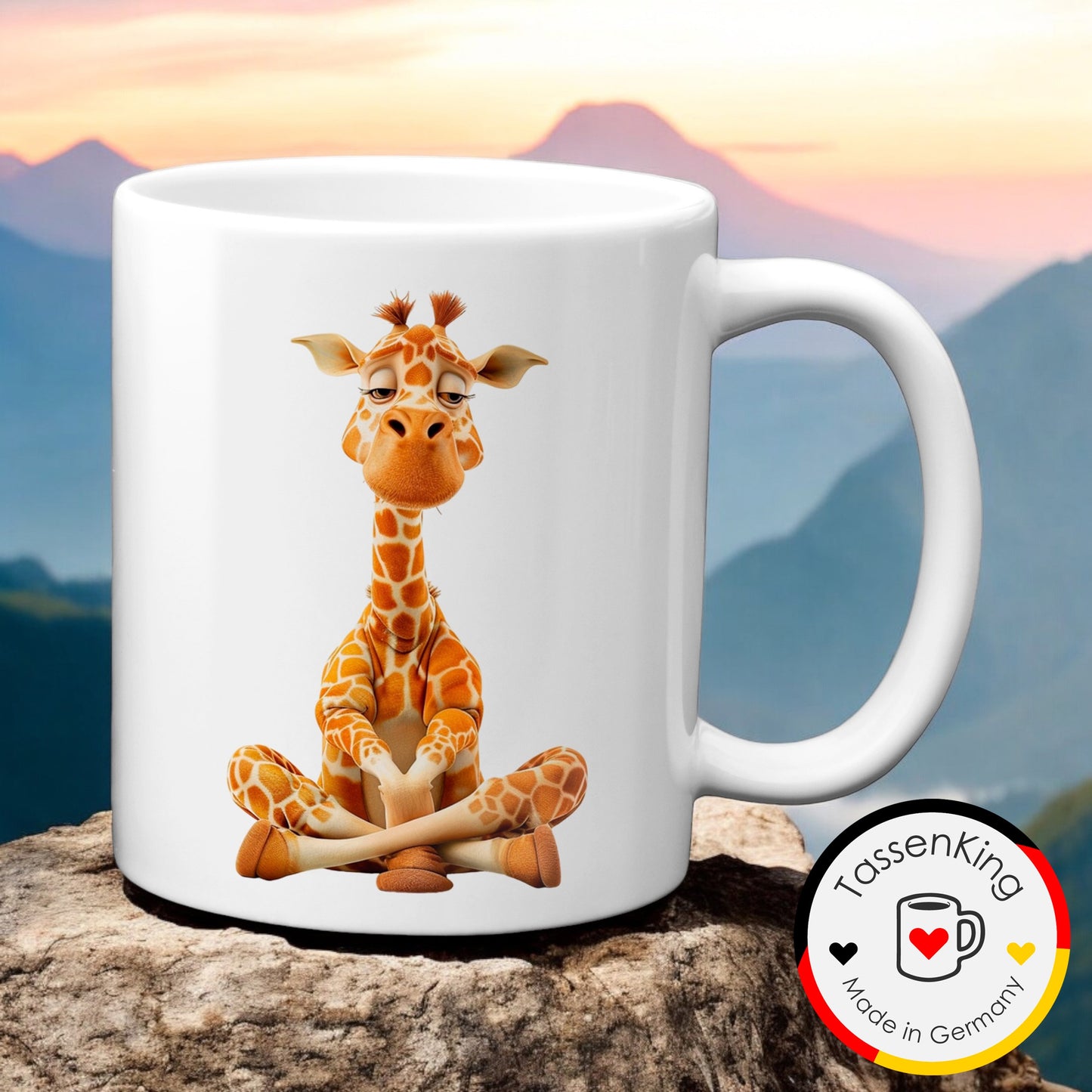 Süße Giraffe mit entspanntem Blick