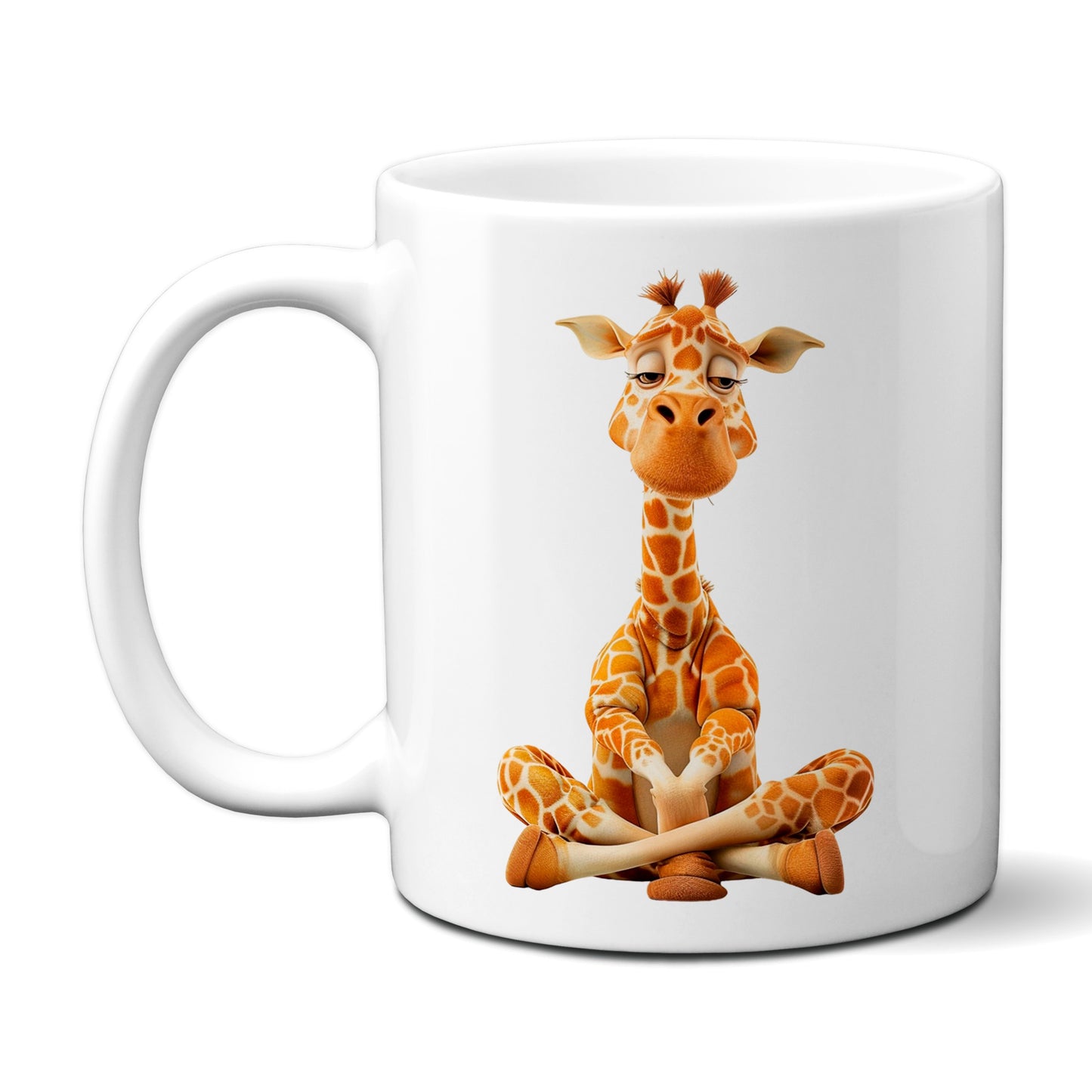 Süße Giraffe mit entspanntem Blick