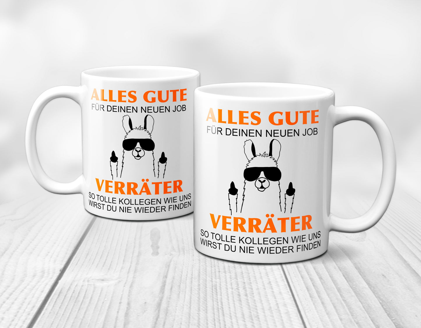 Alles Gute für Deinen neuen Job. Du Verräter! - Lama / Weiß