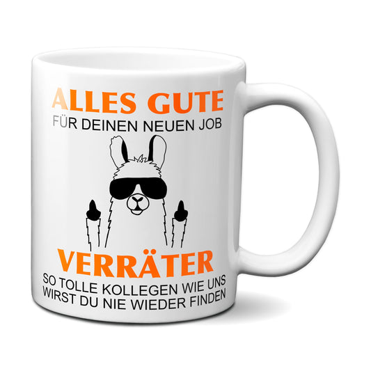 Alles Gute für Deinen neuen Job. Du Verräter! - Lama / Weiß