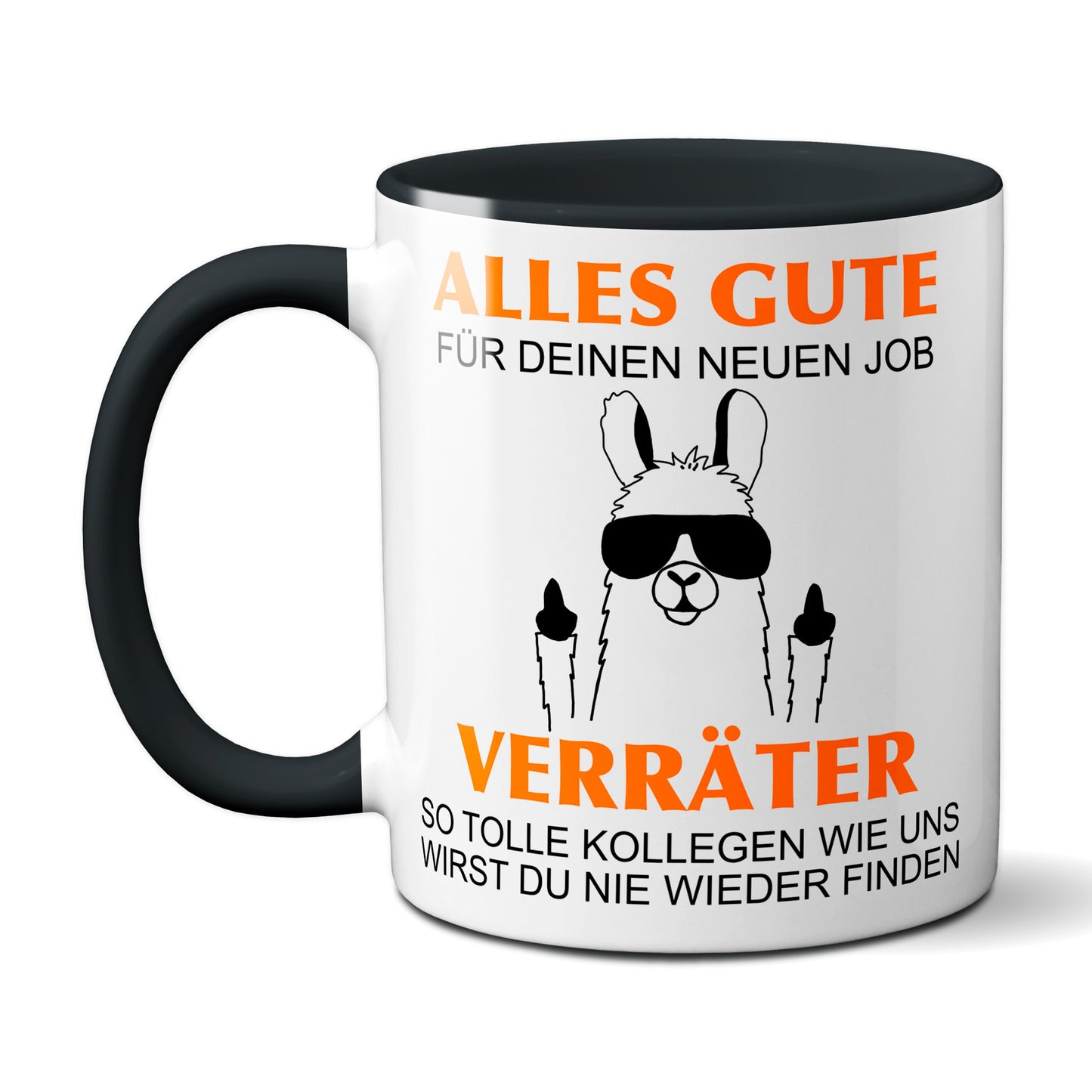 Alles Gute für Deinen neuen Job. Du Verräter! - Lama / Schwarz