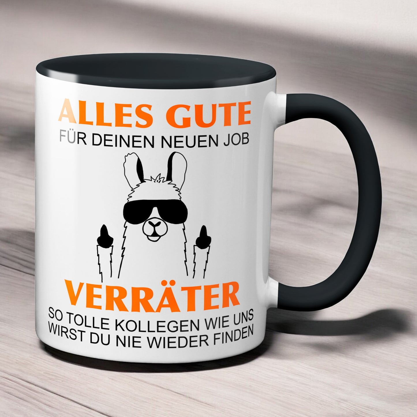 Alles Gute für Deinen neuen Job. Du Verräter! - Lama / Schwarz