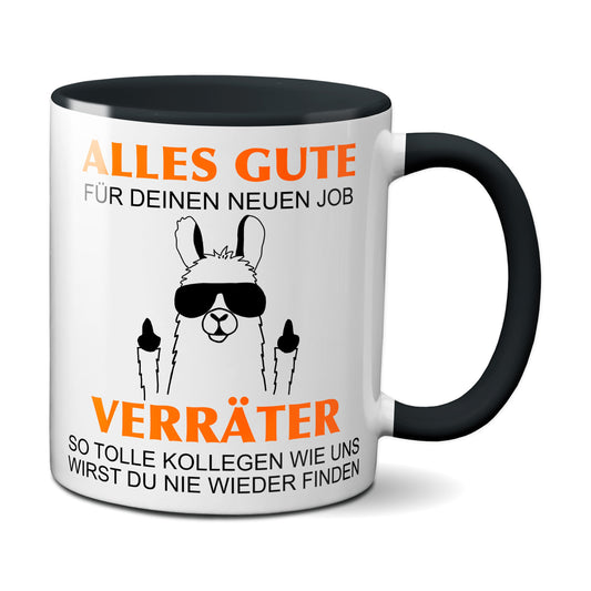 Alles Gute für Deinen neuen Job. Du Verräter! - Lama / Schwarz