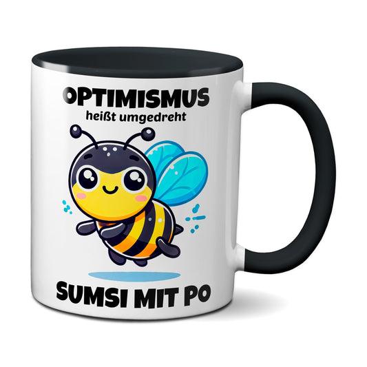 Optimismus heißt umgedreht Sumsi mit Po / Schwarz