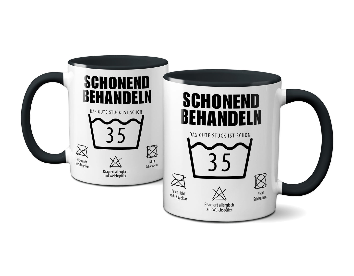 Schonend behandeln. Das gute Stück ist schon 35. - schwarz