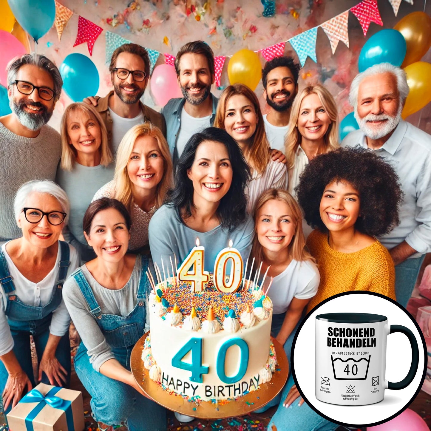 Schonend behandeln. Das gute Stück ist schon 40. - schwarz