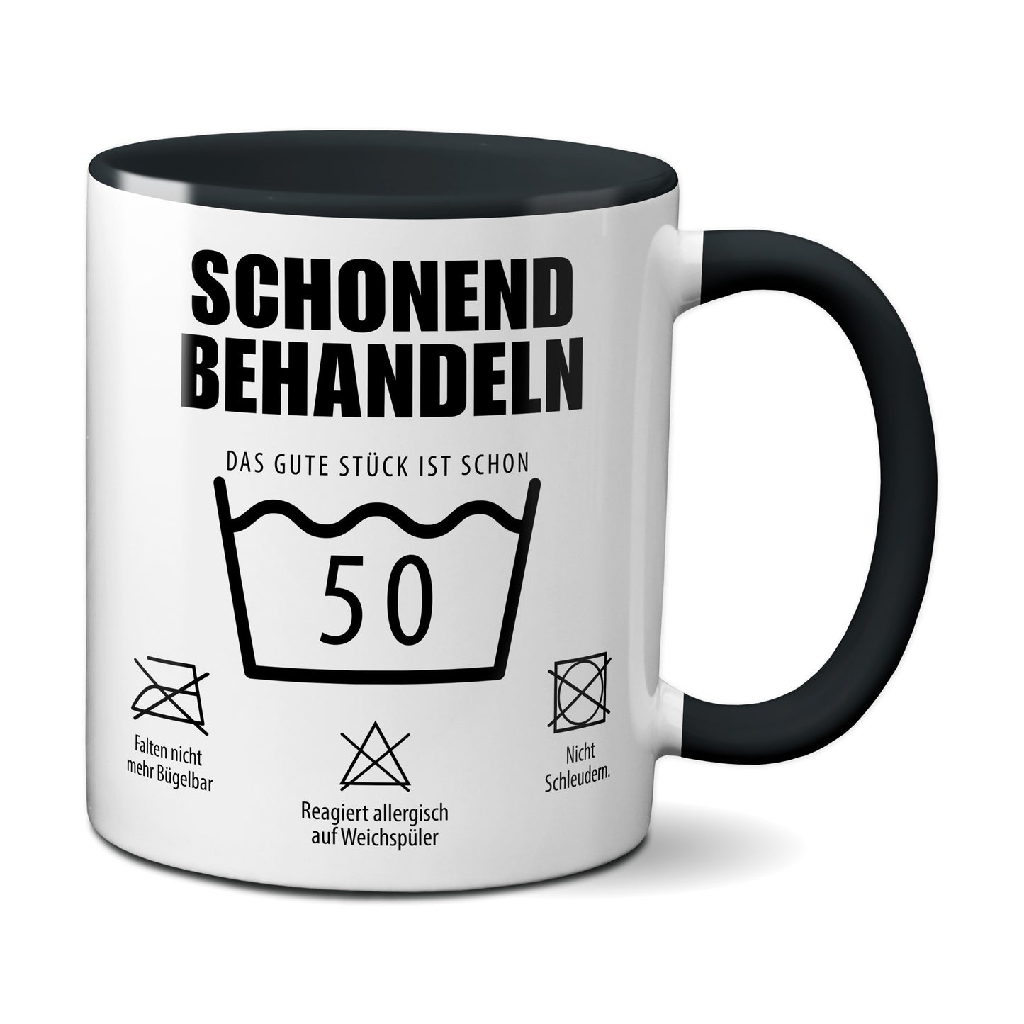 Schonend behandeln. Das gute Stück ist schon 50. - schwarz