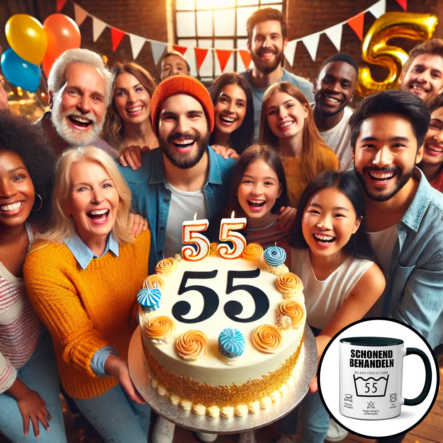 Schonend behandeln. Das gute Stück ist schon 55. - schwarz