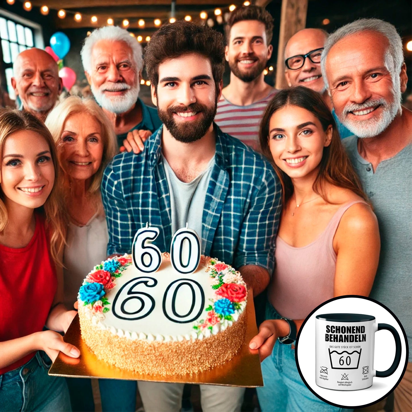 Schonend behandeln. Das gute Stück ist schon 60. - schwarz