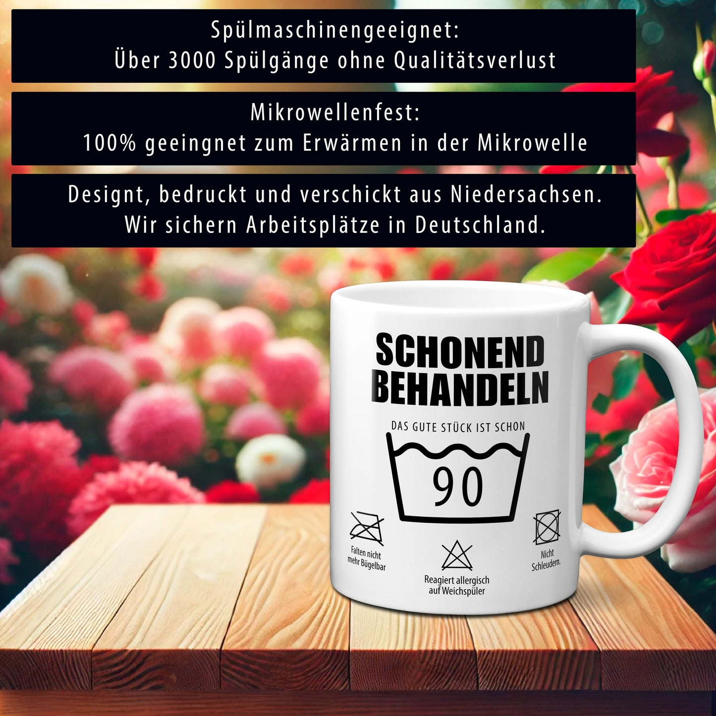 Schonend behandeln. Das gute Stück ist schon 90.