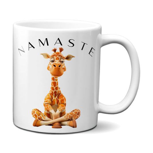 Yoga Giraffe mit entspanntem Blick - Namaste