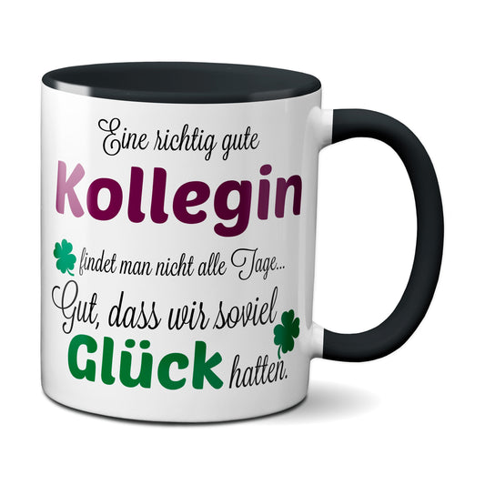 Eine gute Kollegin... - Tasse - Kaffeebecher - Geschenk / Schwarz