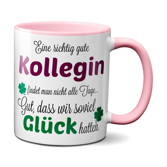 Eine gute Kollegin... - Tasse - Kaffeebecher - Geschenk / Rosa