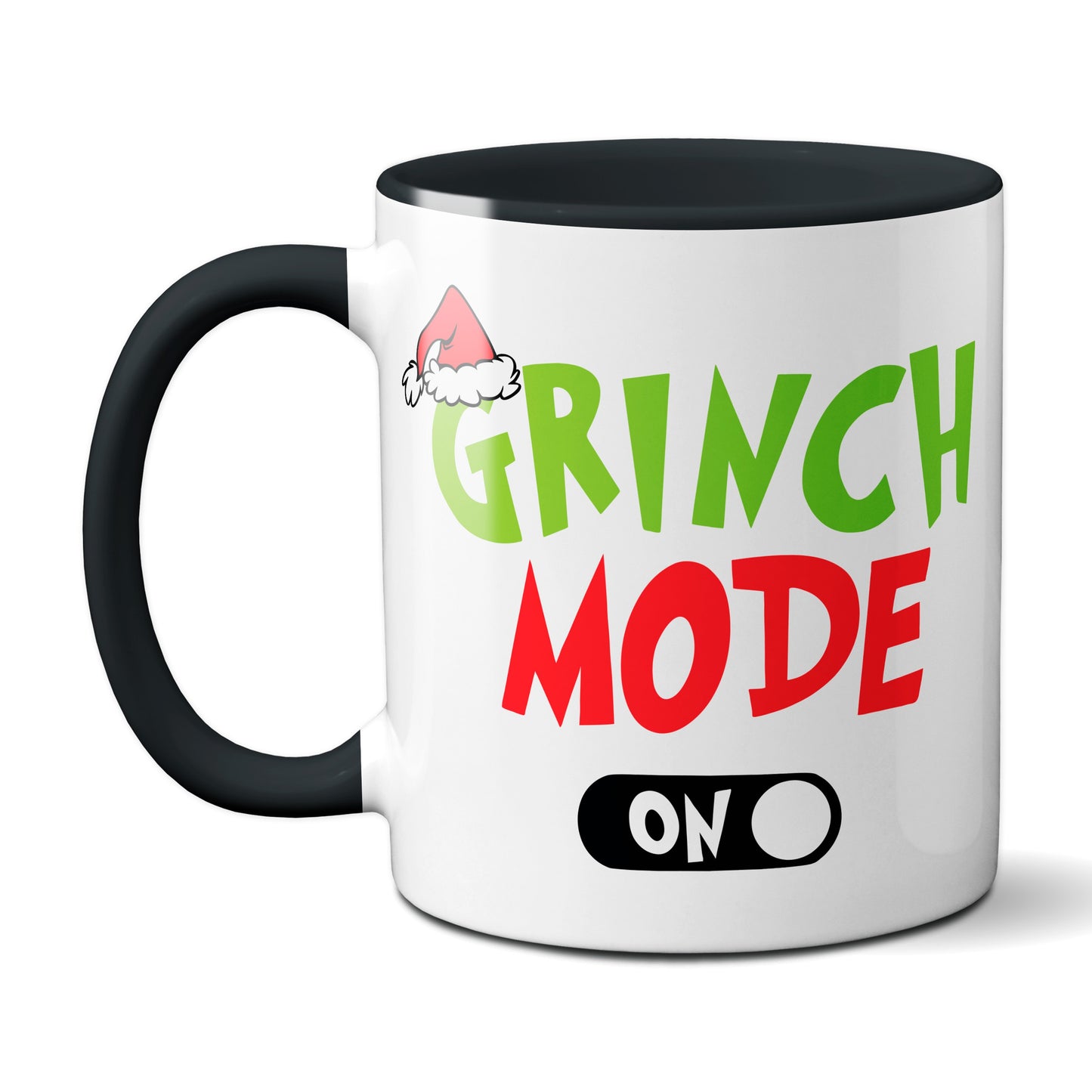 Weihnachten "Grinch Mode On"  - lustig - Tasse - Kaffeebecher (Schwarz)